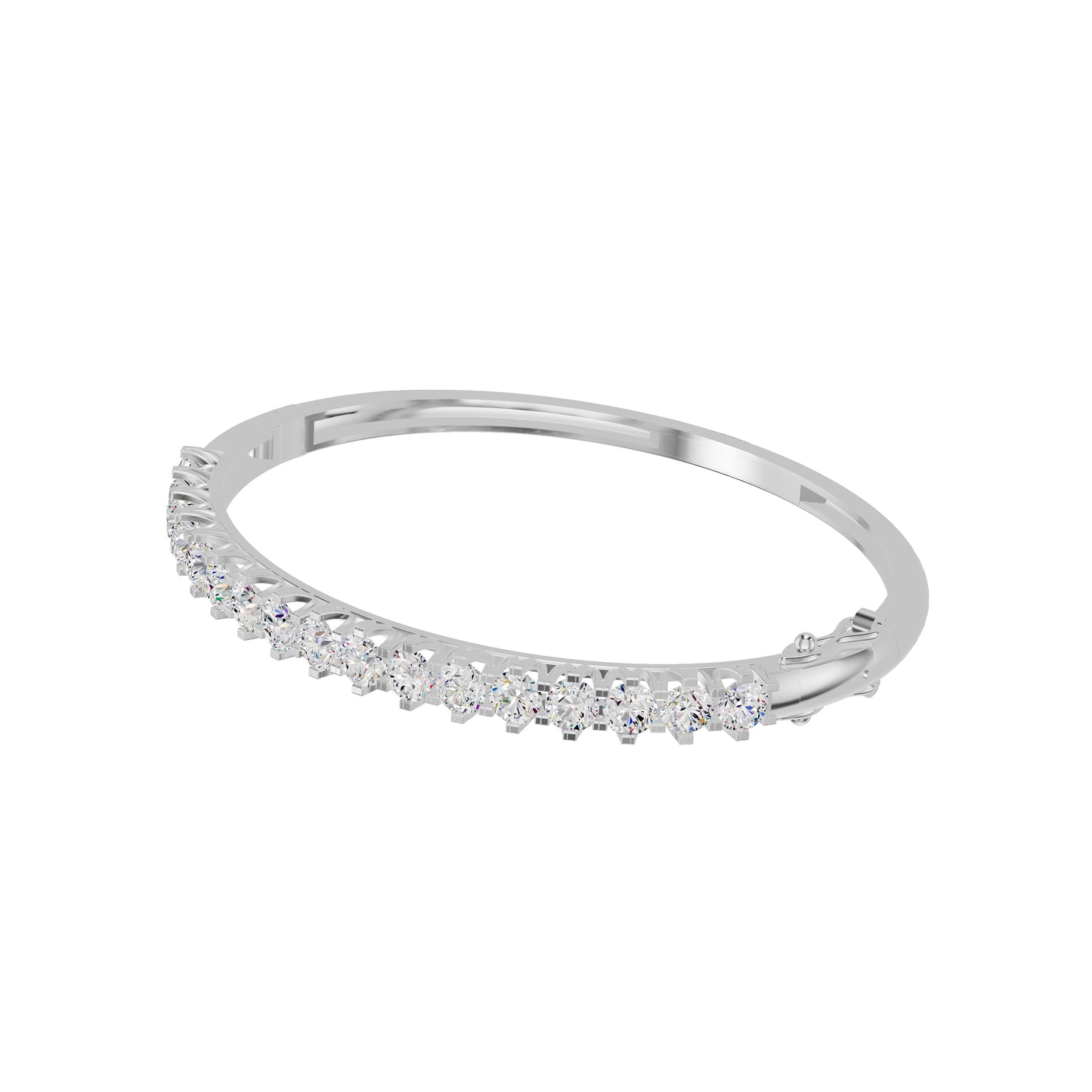 Statement Strand Diamond Kada Bracelet 18 KT / White Gold