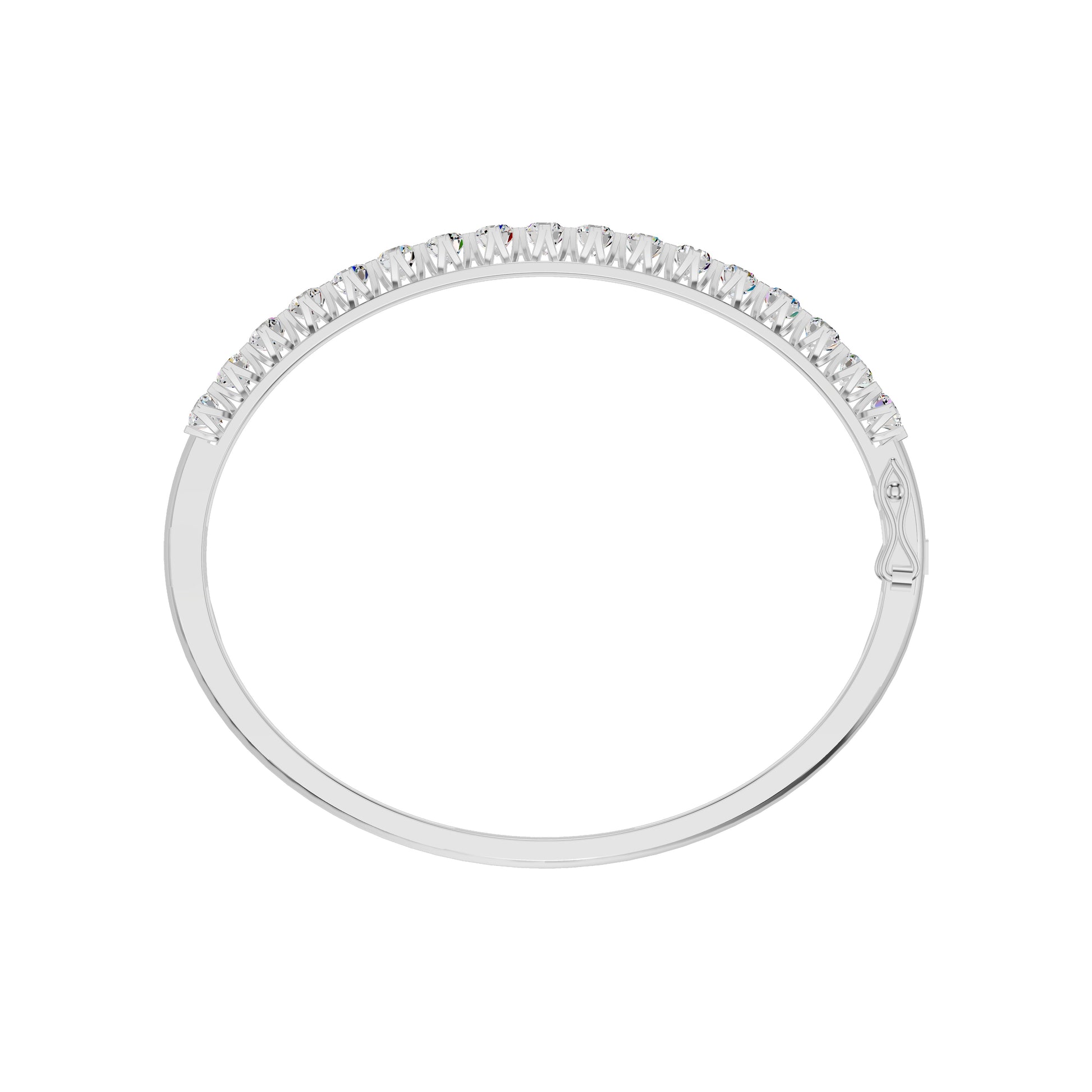 Statement Strand Diamond Kada Bracelet 18 KT / White Gold