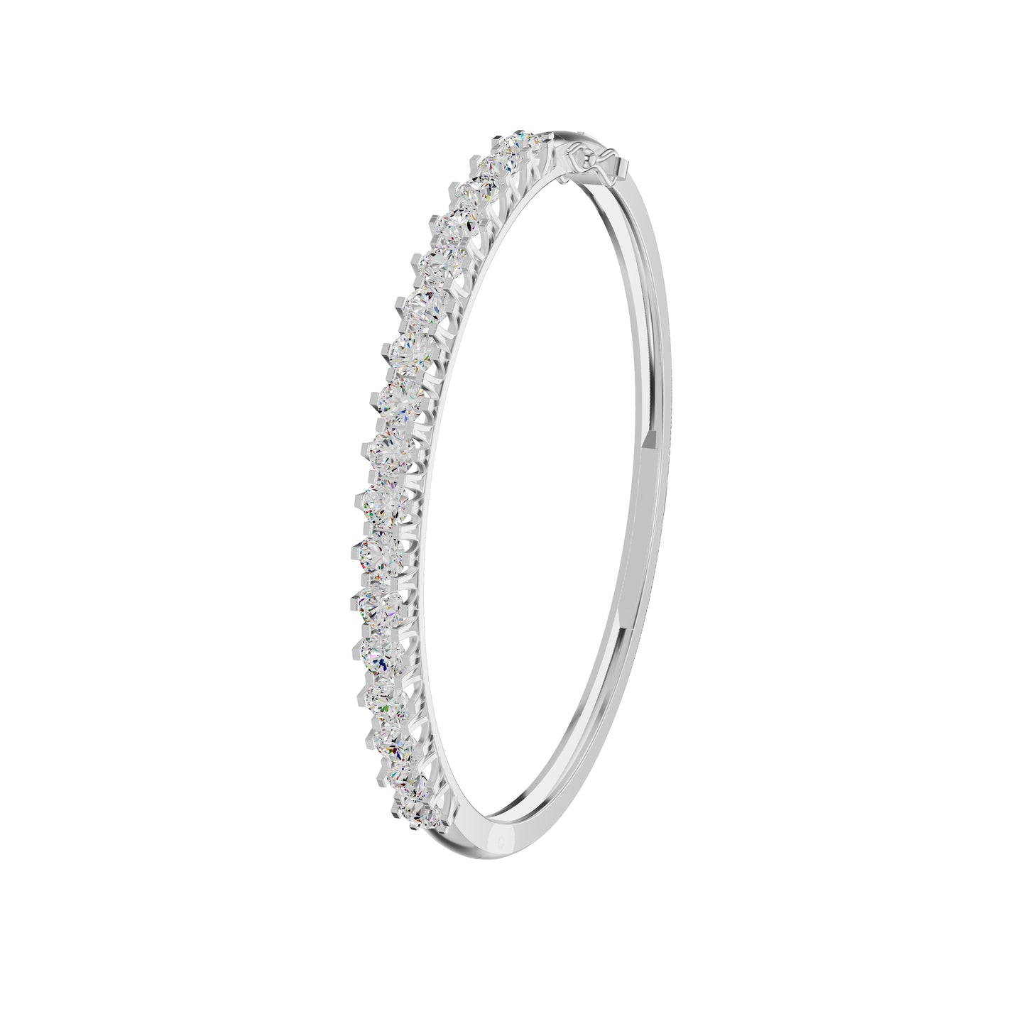 Statement Strand Diamond Kada Bracelet 18 KT / White Gold