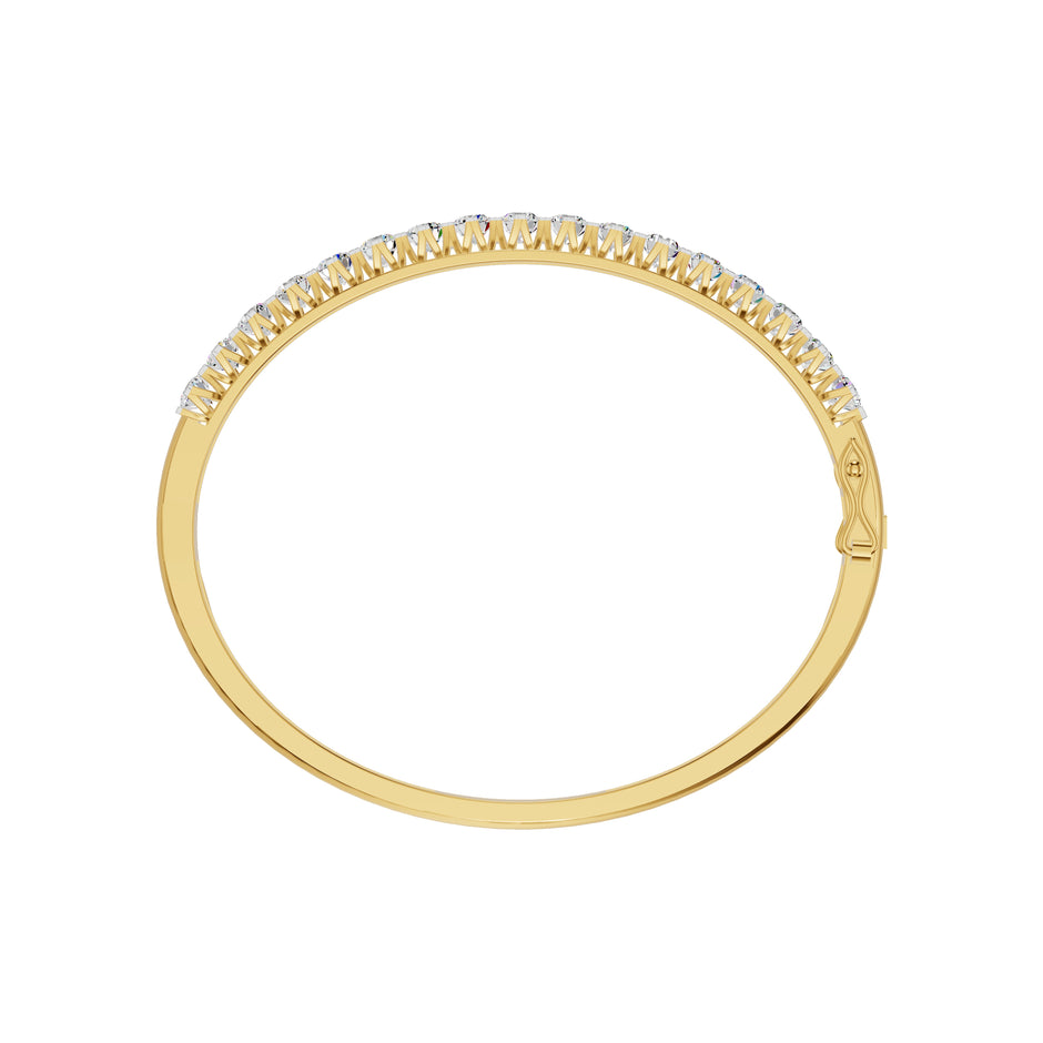 Statement Strand Diamond Kada Bracelet 18 KT / Yellow Gold