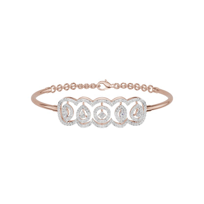 Loop Curve Diamond Kada Bracelet 18 KT / Rose Gold