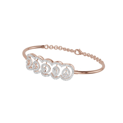 Loop Curve Diamond Kada Bracelet 18 KT / Rose Gold