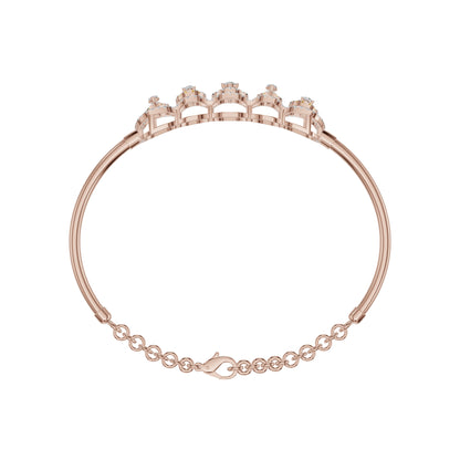 Loop Curve Diamond Kada Bracelet 18 KT / Rose Gold