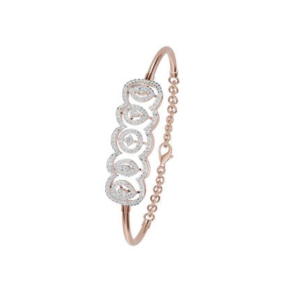Loop Curve Diamond Kada Bracelet 18 KT / Rose Gold