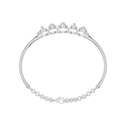 Loop Curve Diamond Kada Bracelet 18 KT / White Gold