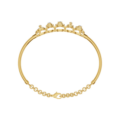 Loop Curve Diamond Kada Bracelet 18 KT / Yellow Gold
