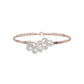 Floral Cluster Diamond Kada Bracelet 18 KT / Rose Gold