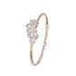 Floral Cluster Diamond Kada Bracelet 18 KT / Rose Gold