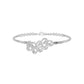 Floral Cluster Diamond Kada Bracelet 18 KT / White Gold