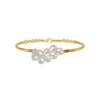 Floral Cluster Diamond Kada Bracelet 18 KT / Yellow Gold