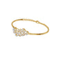 Floral Cluster Diamond Kada Bracelet 18 KT / Yellow Gold