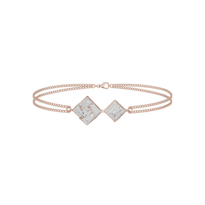 Jaali Filigree Diamond Chain Bracelet 18 KT / Rose Gold