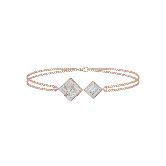 Jaali Filigree Diamond Chain Bracelet 18 KT / Rose Gold