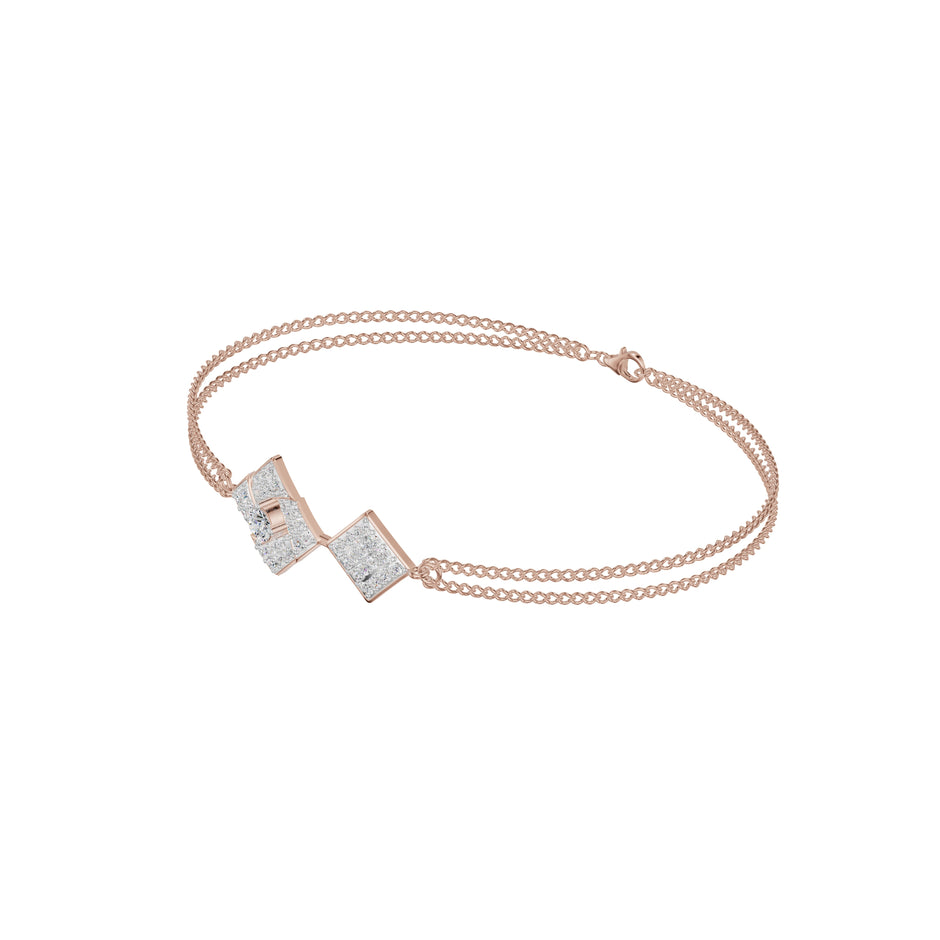 Jaali Filigree Diamond Chain Bracelet 18 KT / Rose Gold