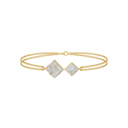 Jaali Filigree Diamond Chain Bracelet 18 KT / Yellow Gold