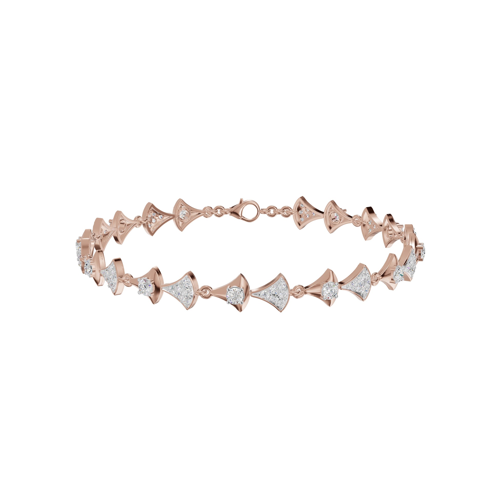 Willow Line Diamond Chain Bracelet 18 KT / Rose Gold