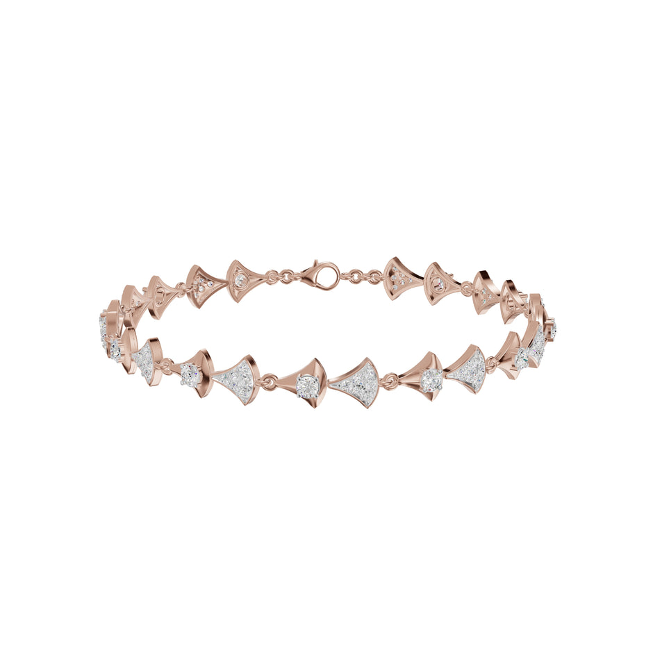 Willow Line Diamond Chain Bracelet 18 KT / Rose Gold