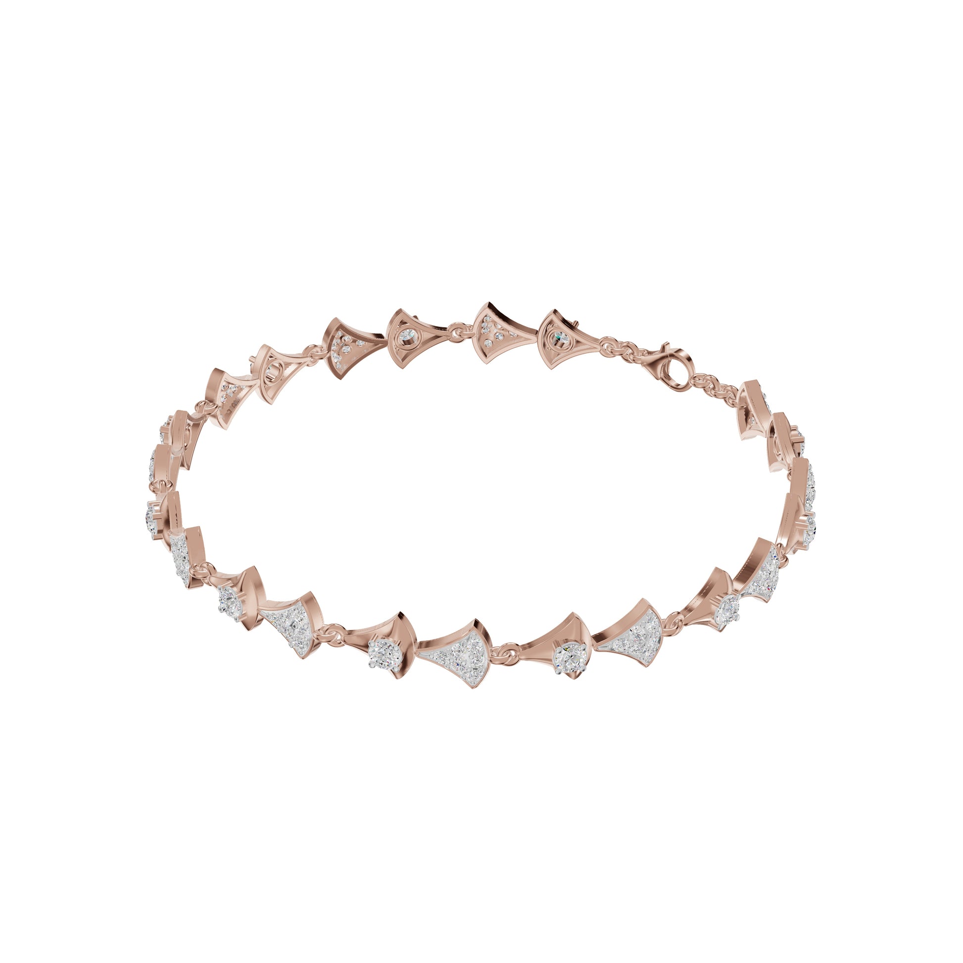 Willow Line Diamond Chain Bracelet 18 KT / Rose Gold