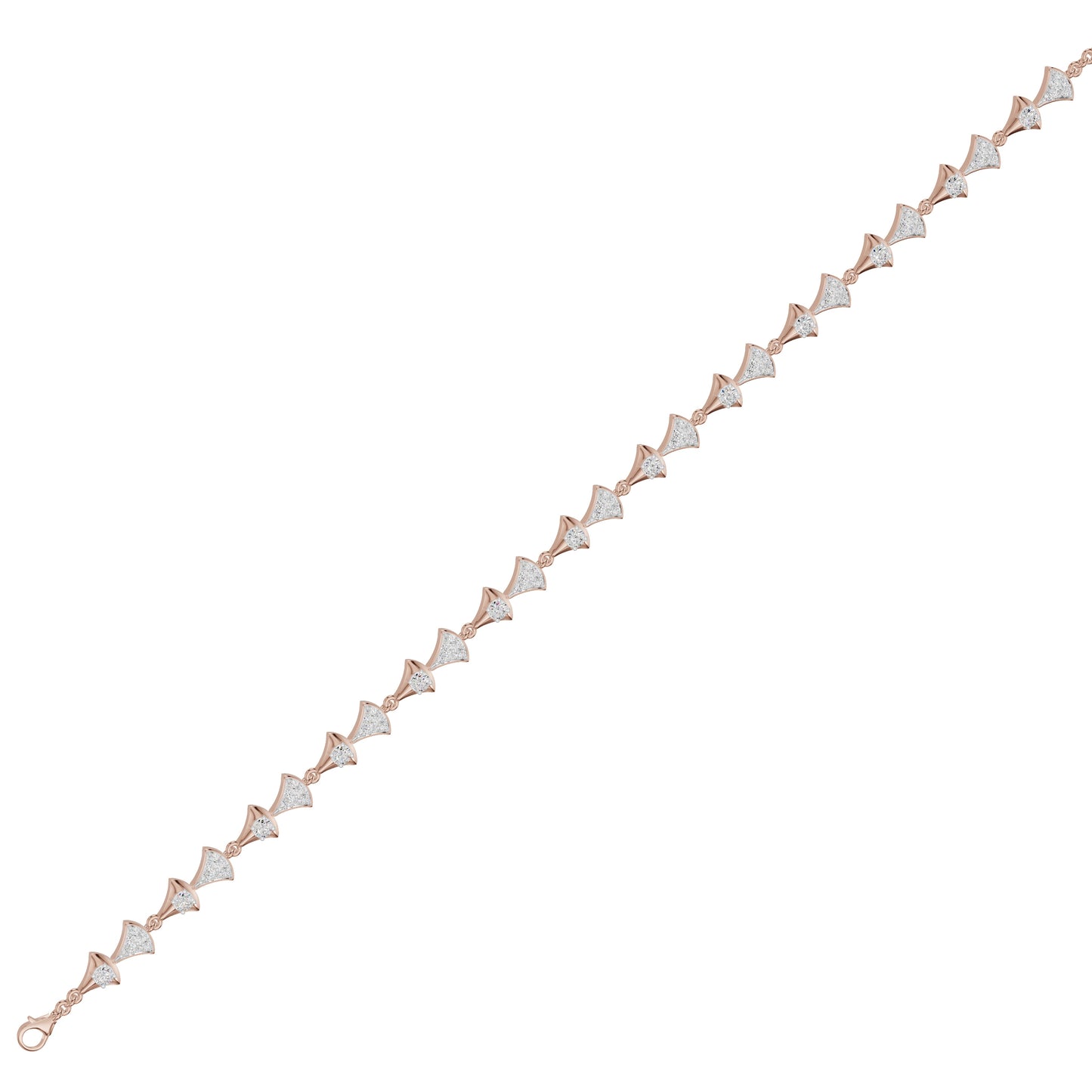 Willow Line Diamond Chain Bracelet 18 KT / Rose Gold