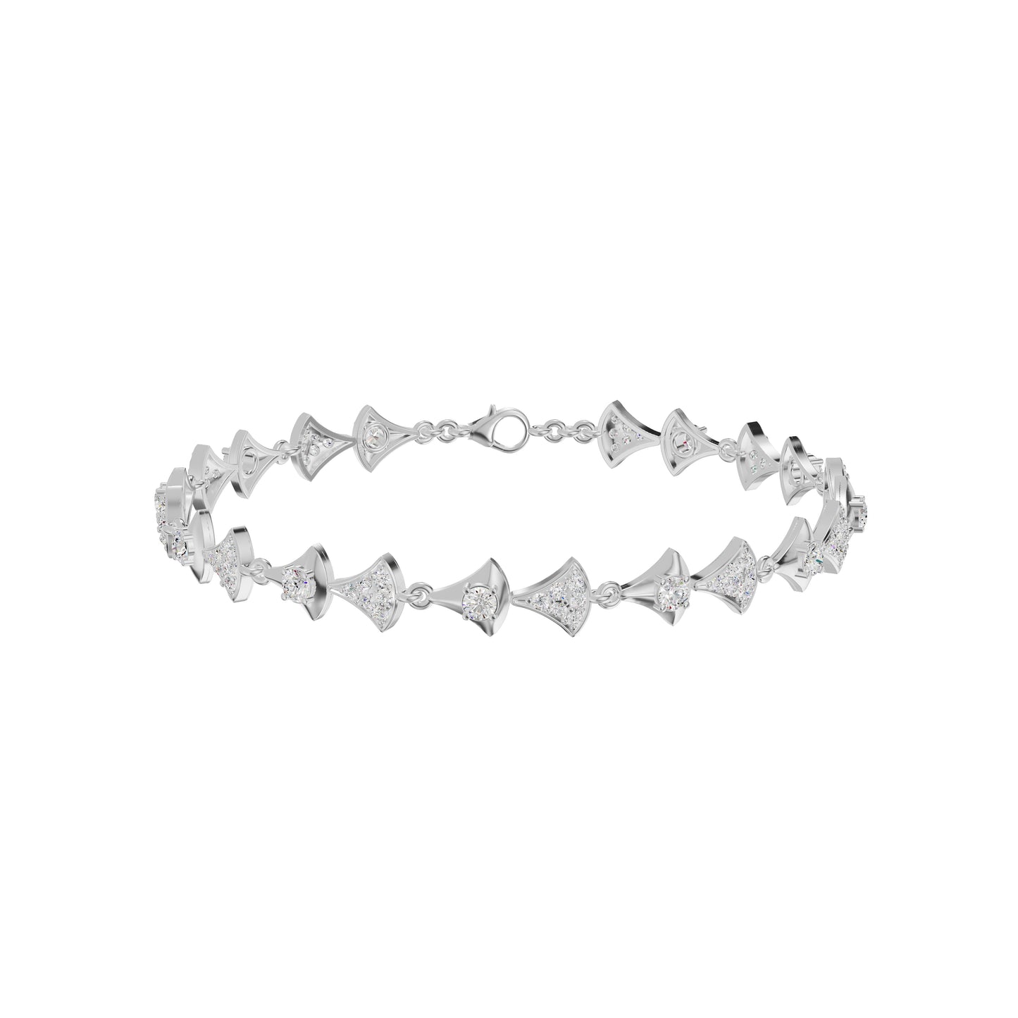 Willow Line Diamond Chain Bracelet 18 KT / White Gold