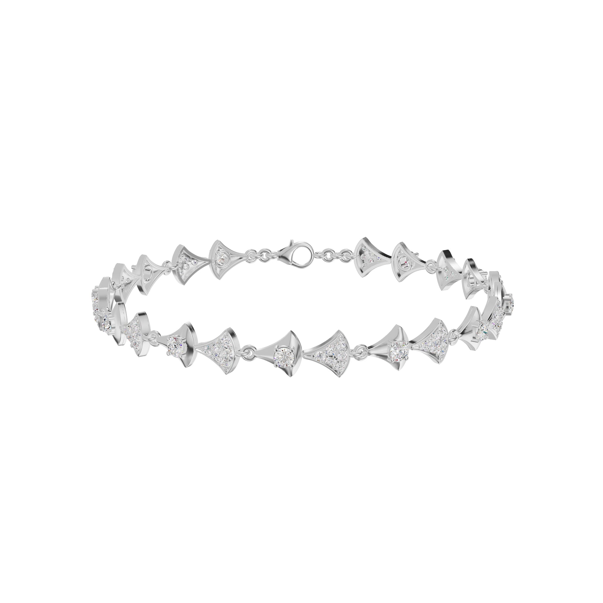 Willow Line Diamond Chain Bracelet 18 KT / White Gold