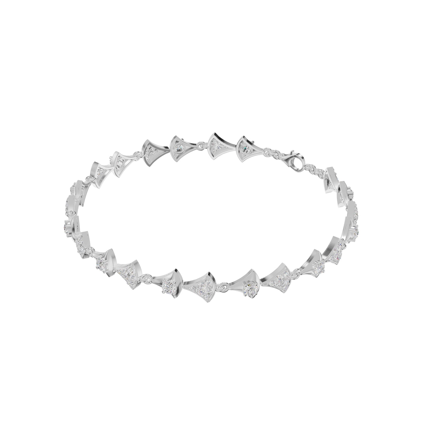 Willow Line Diamond Chain Bracelet 18 KT / White Gold