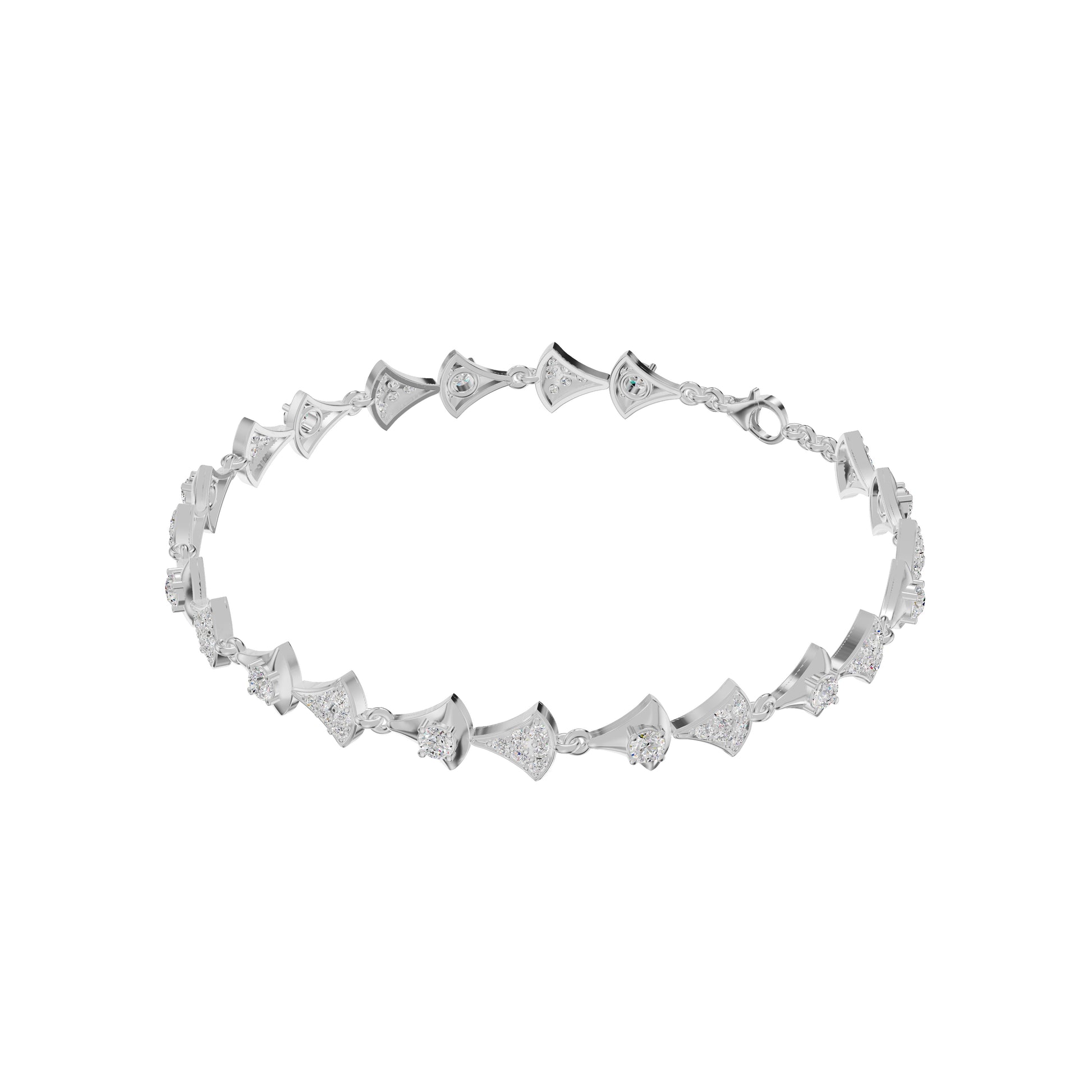 Willow Line Diamond Chain Bracelet 18 KT / White Gold