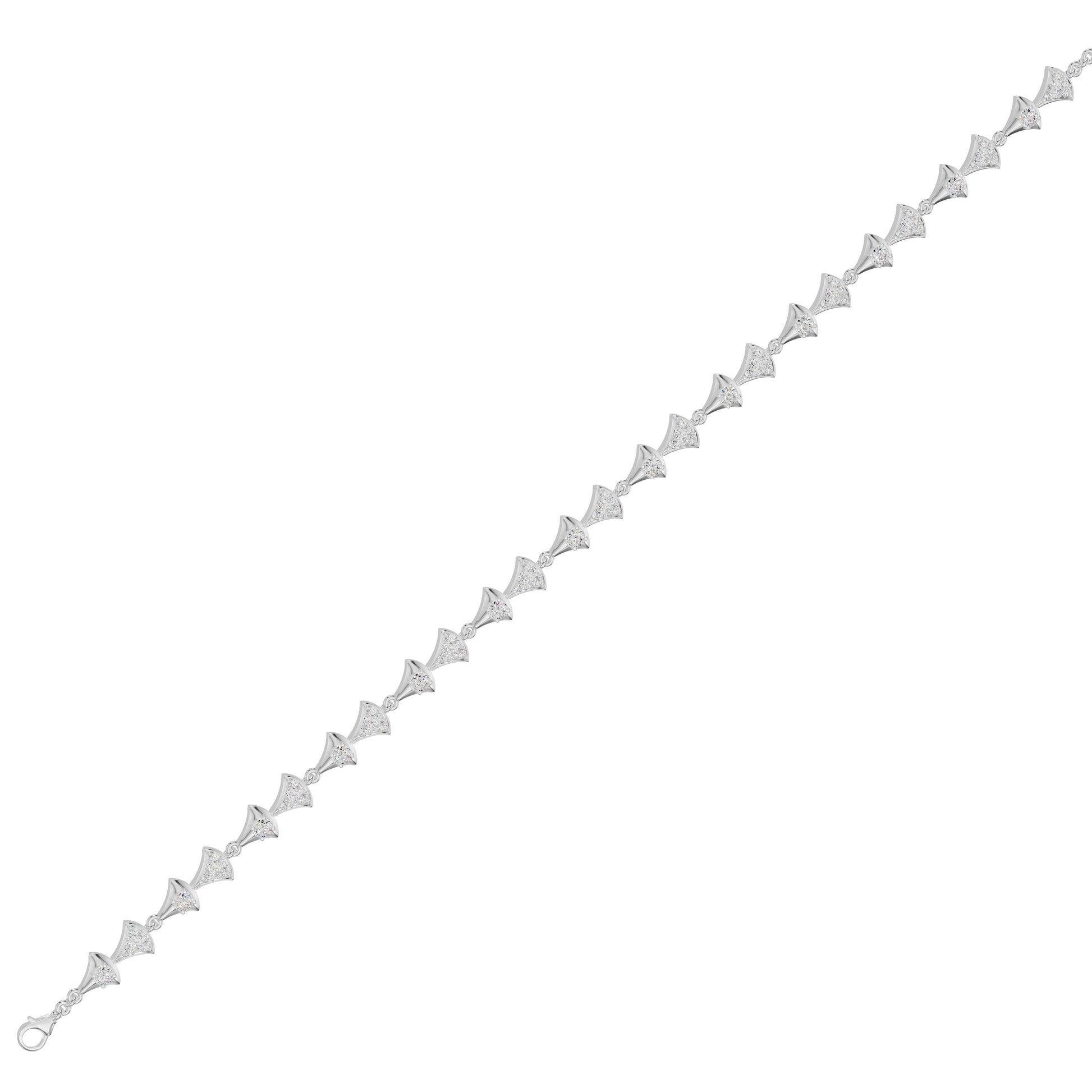 Willow Line Diamond Chain Bracelet 18 KT / White Gold