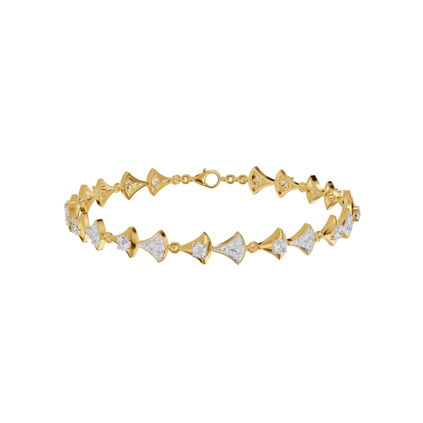 Willow Line Diamond Chain Bracelet 18 KT / Yellow Gold