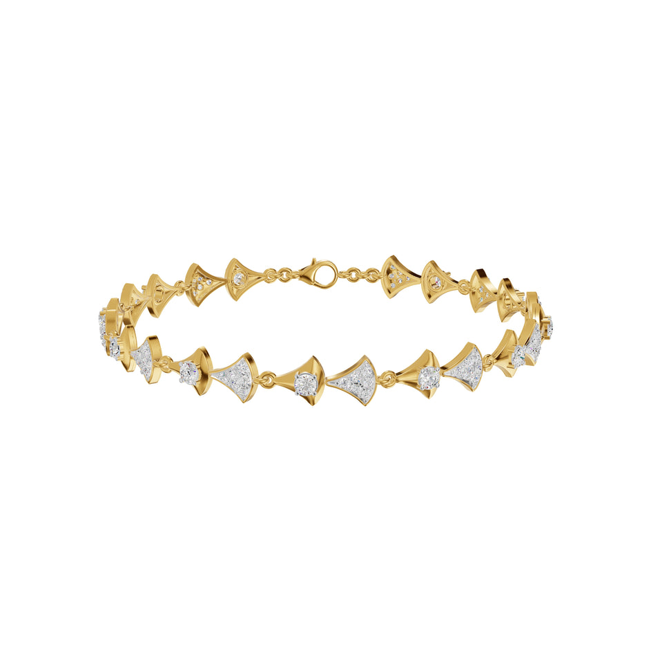 Willow Line Diamond Chain Bracelet 18 KT / Yellow Gold
