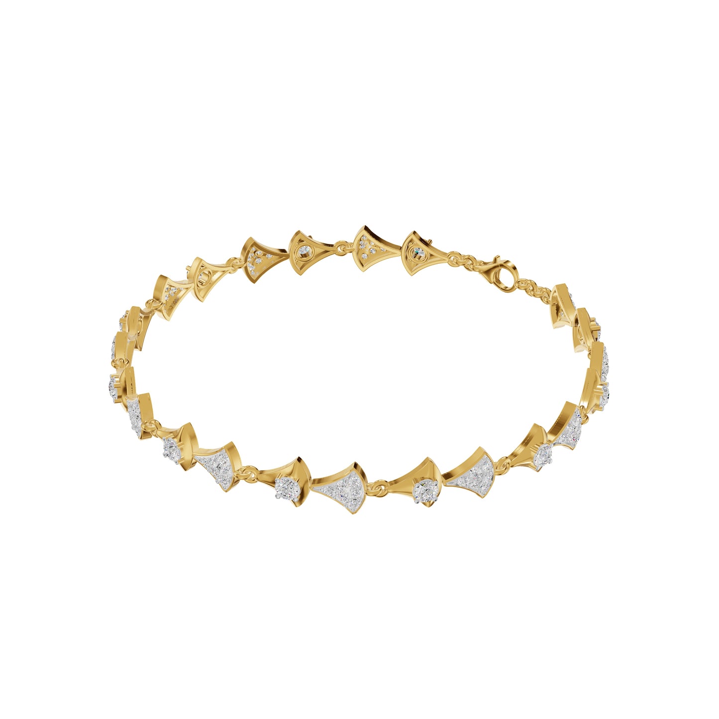 Willow Line Diamond Chain Bracelet 18 KT / Yellow Gold