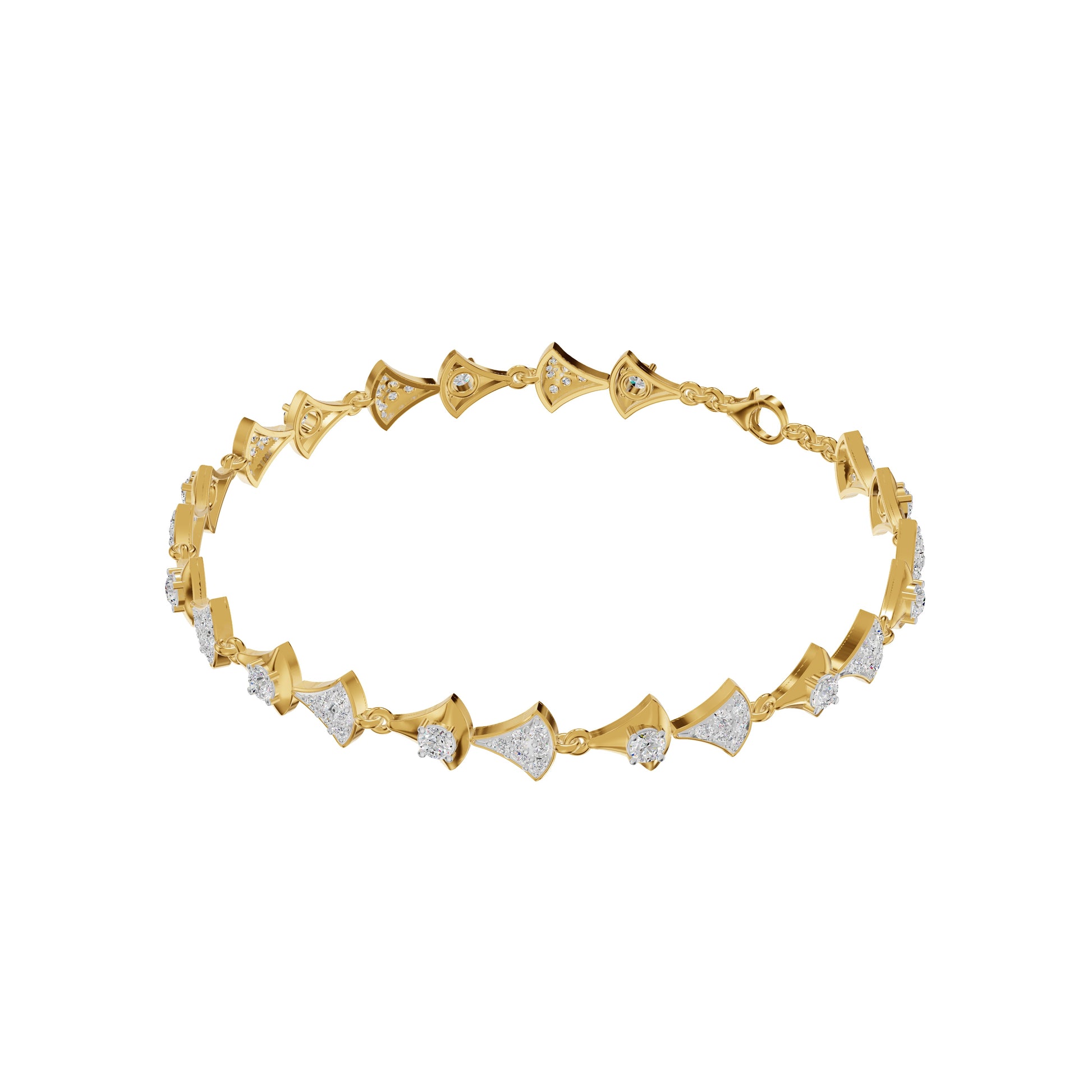 Willow Line Diamond Chain Bracelet 18 KT / Yellow Gold