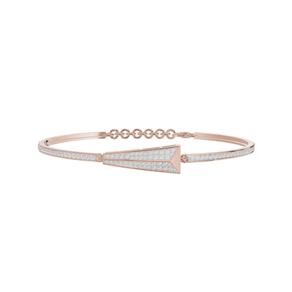 Glow Curve Diamond Kada Bracelet 18 KT / Rose Gold