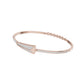 Glow Curve Diamond Kada Bracelet 18 KT / Rose Gold