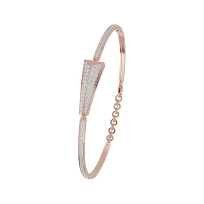 Glow Curve Diamond Kada Bracelet 18 KT / Rose Gold