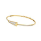 Glow Curve Diamond Kada Bracelet 18 KT / Yellow Gold