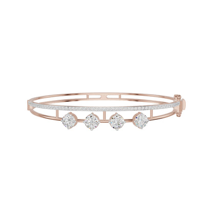 Layered in Light Diamond Kada Bracelet 18 KT / Rose Gold