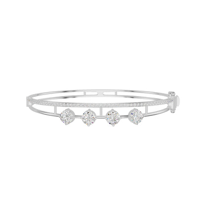 Layered in Light Diamond Kada Bracelet 18 KT / White Gold