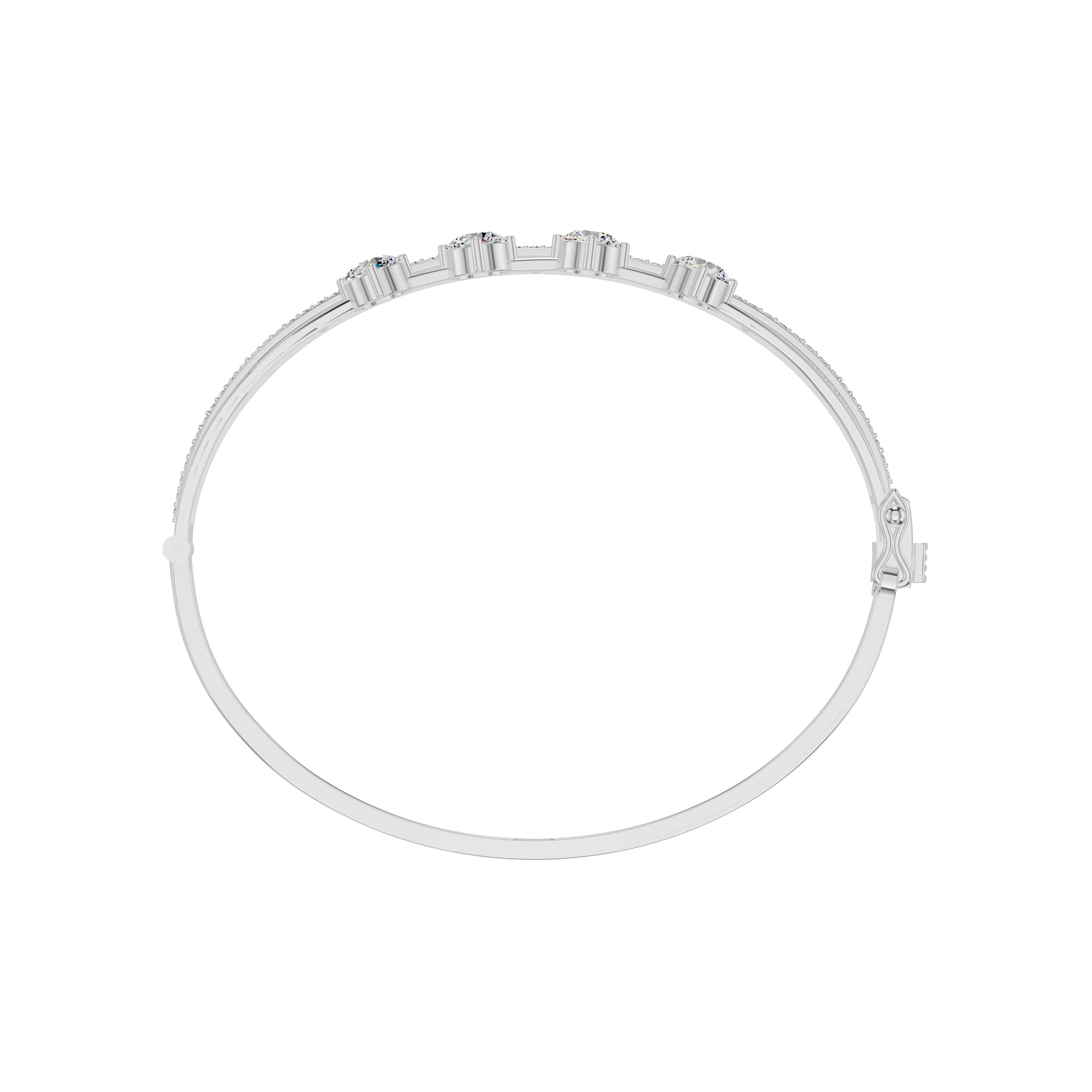 Layered in Light Diamond Kada Bracelet 18 KT / White Gold