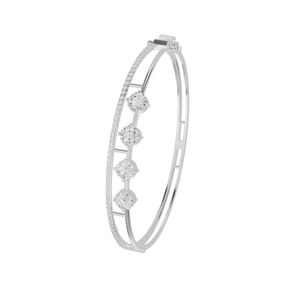 Layered in Light Diamond Kada Bracelet 18 KT / White Gold