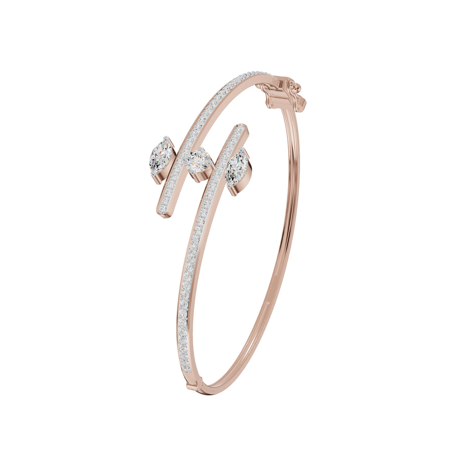 Shapes of Power Diamond Kada Bracelet 18 KT / Rose Gold