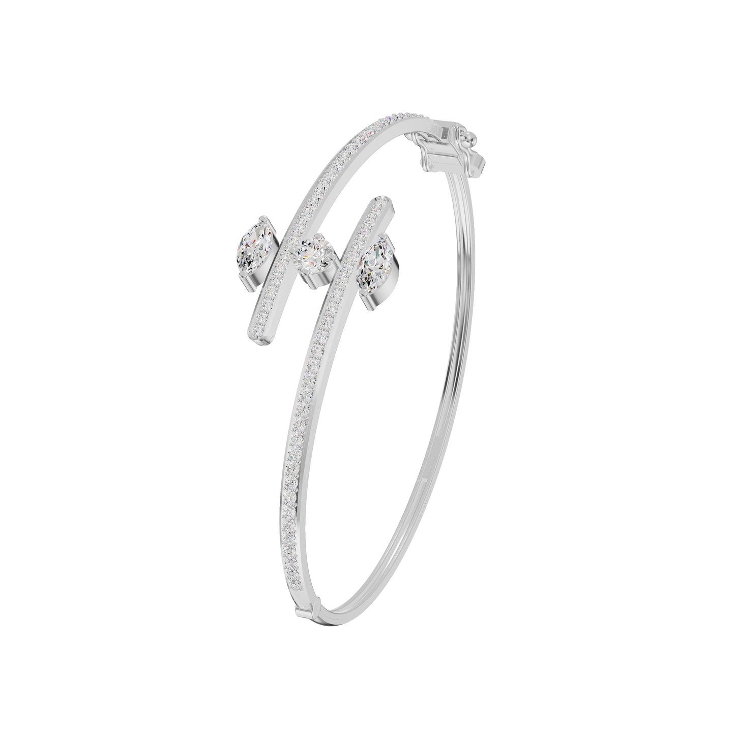 Shapes of Power Diamond Kada Bracelet 18 KT / White Gold