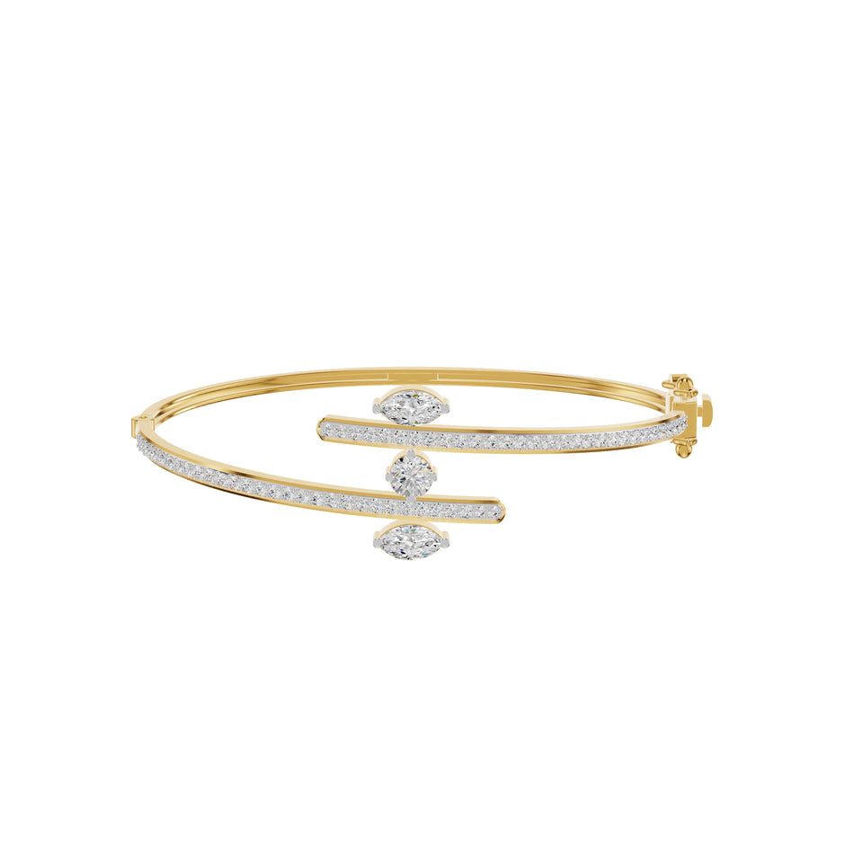 Shapes of Power Diamond Kada Bracelet 18 KT / Yellow Gold