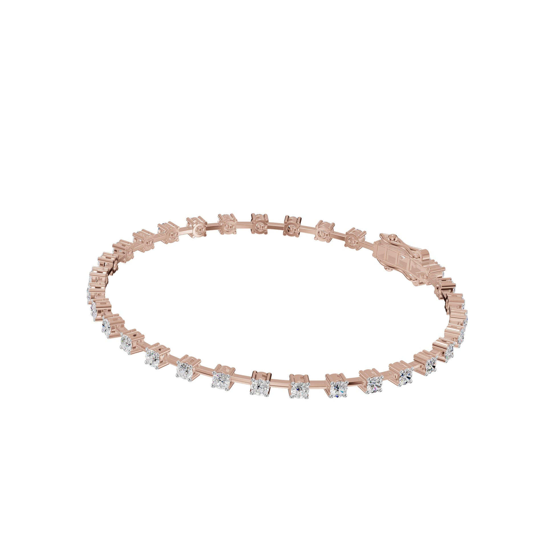 Liquid Luxe Diamond Tennis Bracelet 18 KT / Rose Gold