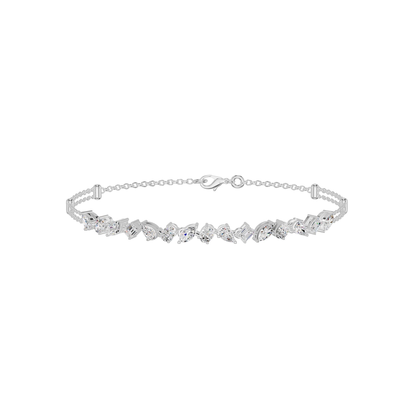 She Holds Multitudes Diamond Chain Bracelet 18 KT / White Gold