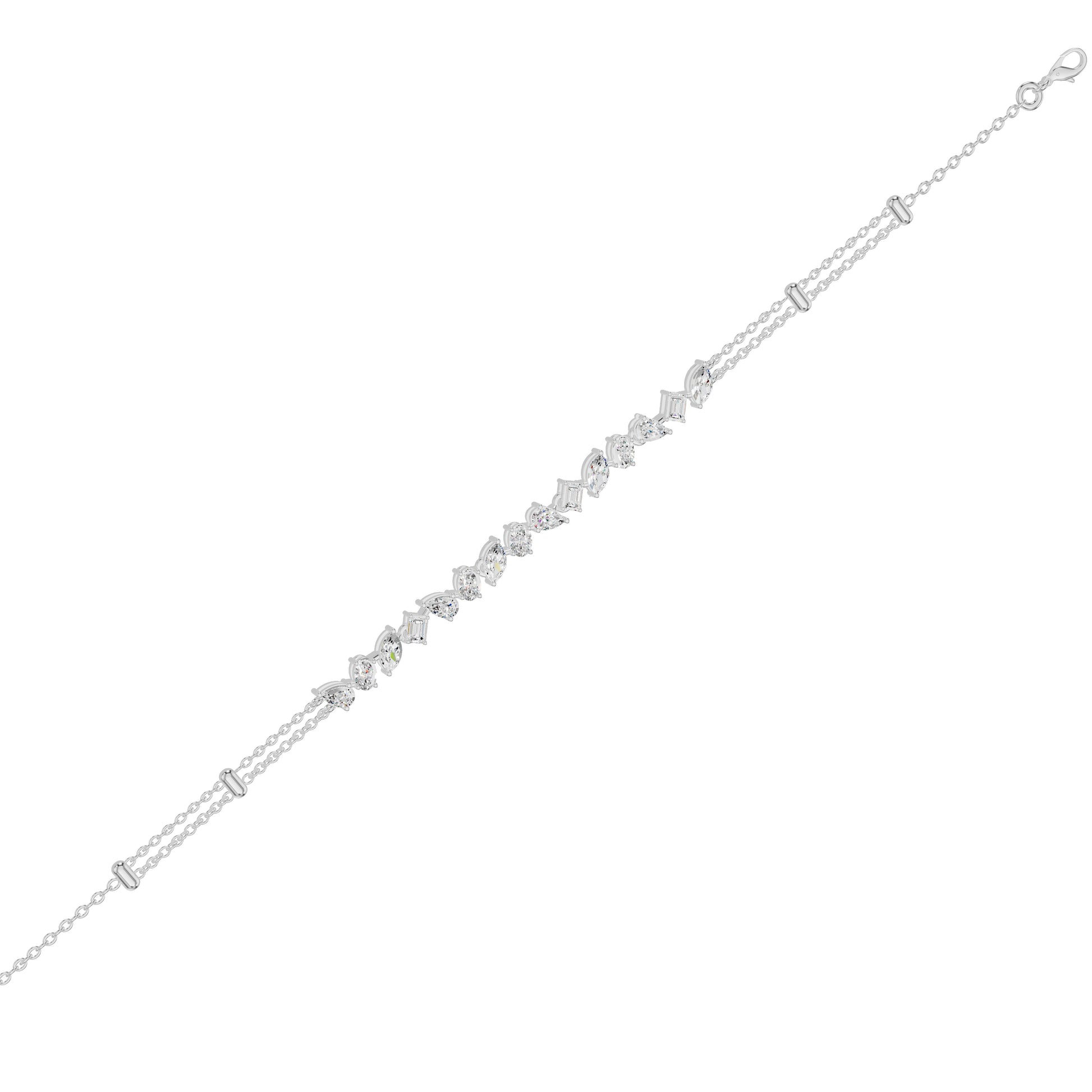 She Holds Multitudes Diamond Chain Bracelet 18 KT / White Gold