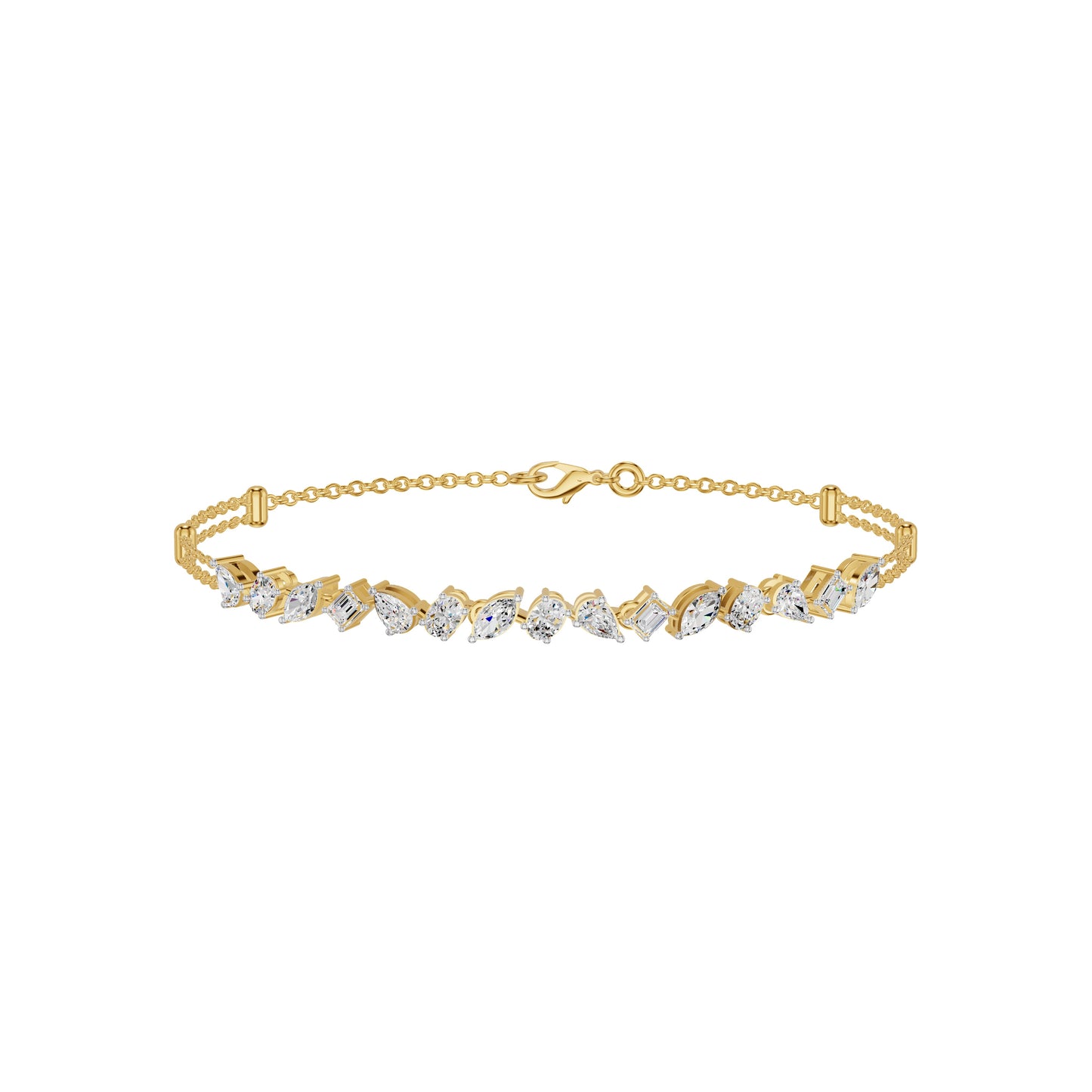She Holds Multitudes Diamond Chain Bracelet 18 KT / Yellow Gold