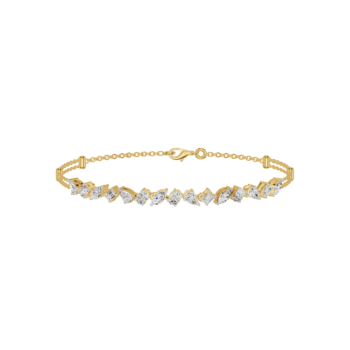 She Holds Multitudes Diamond Chain Bracelet 18 KT / Yellow Gold