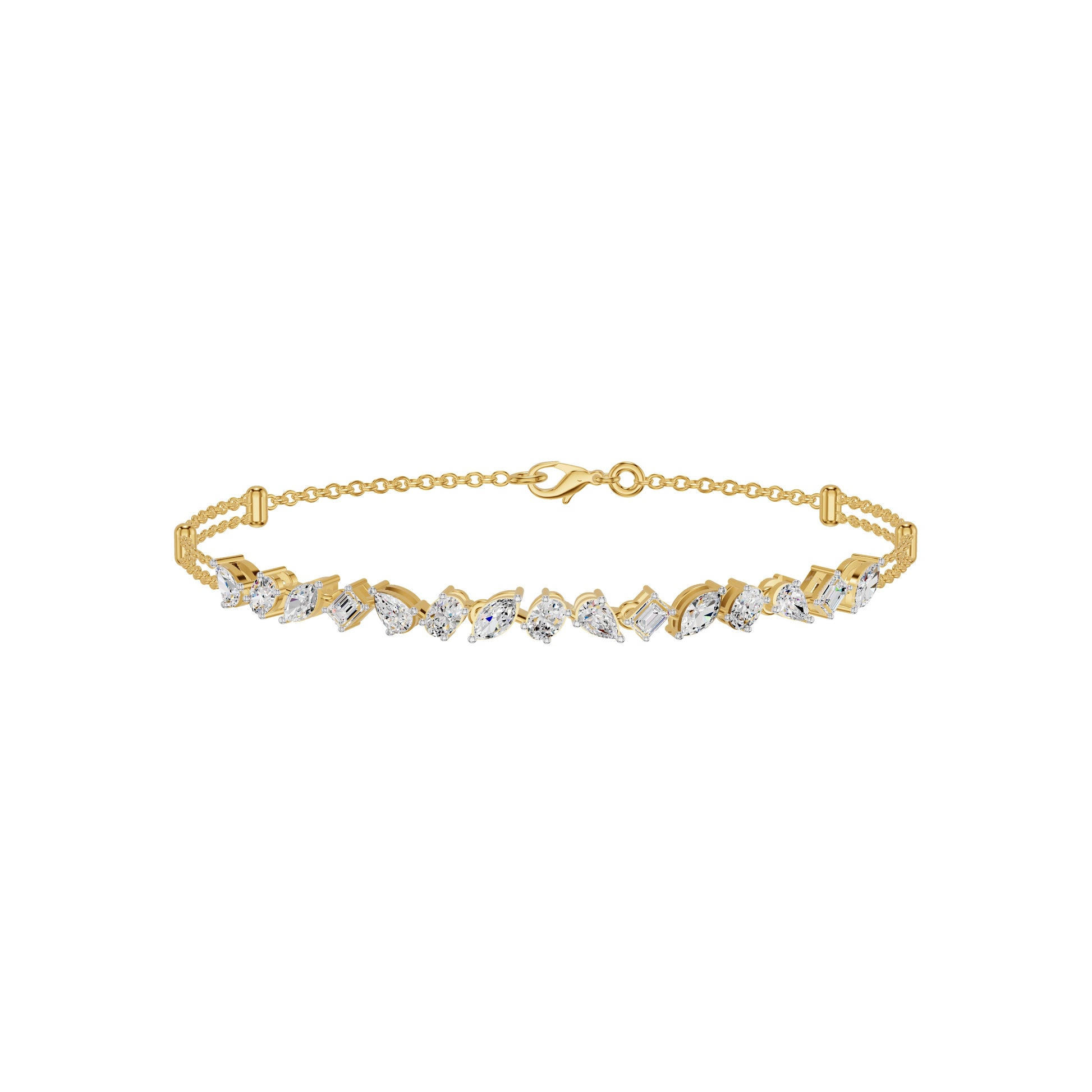 She Holds Multitudes Diamond Chain Bracelet 18 KT / Yellow Gold