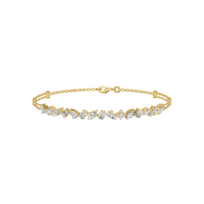 She Holds Multitudes Diamond Chain Bracelet 18 KT / Yellow Gold